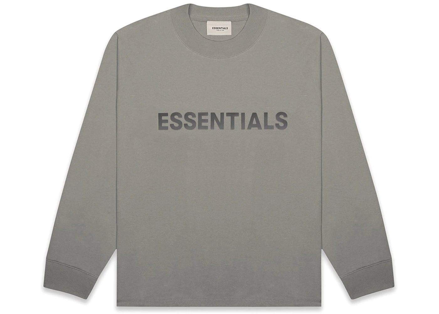 Fear of God Essentials Boxy Long Sleeve T-Shirt Applique Logo Cement