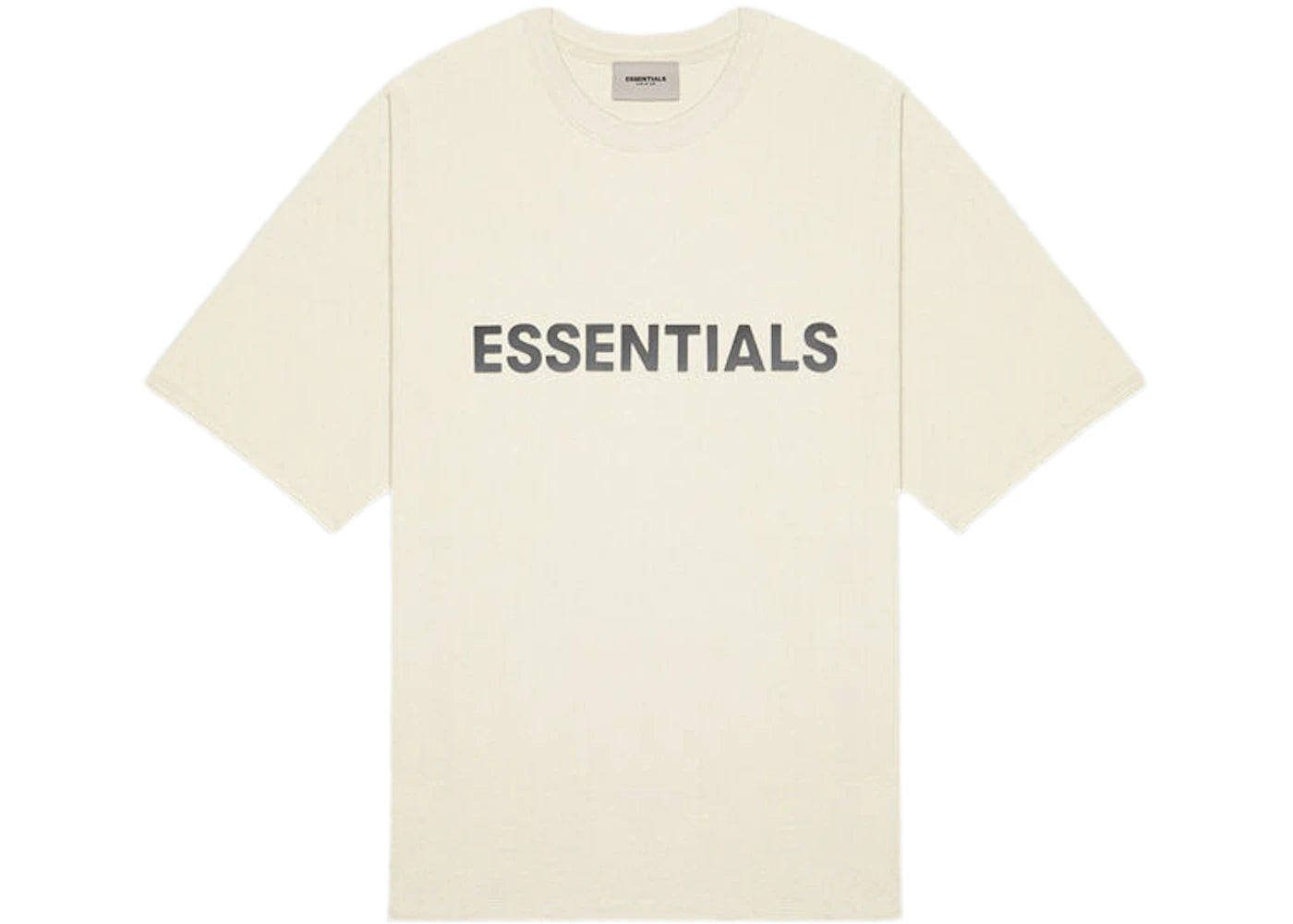 Fear of God Essentials 3D Silicon Applique Boxy T-Shirt Buttercream