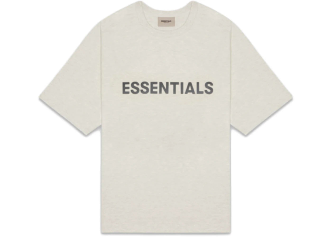 Fear of God Essentials Boxy T-Shirt Applique Logo Oatmeal/Oatmeal Heather/Light Heather Oatmeal