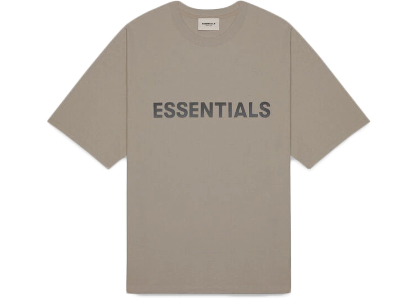 Fear of God Essentials Boxy T-Shirt Applique Logo Taupe