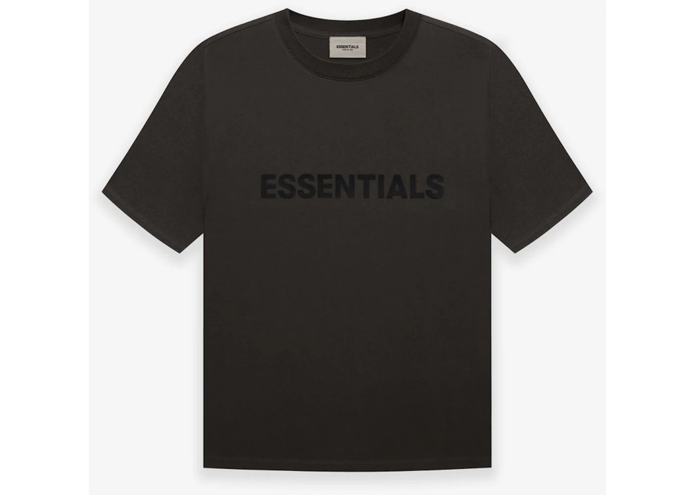 Fear of God Essentials 3D Silicon Applique Boxy T-Shirt Weathered Black