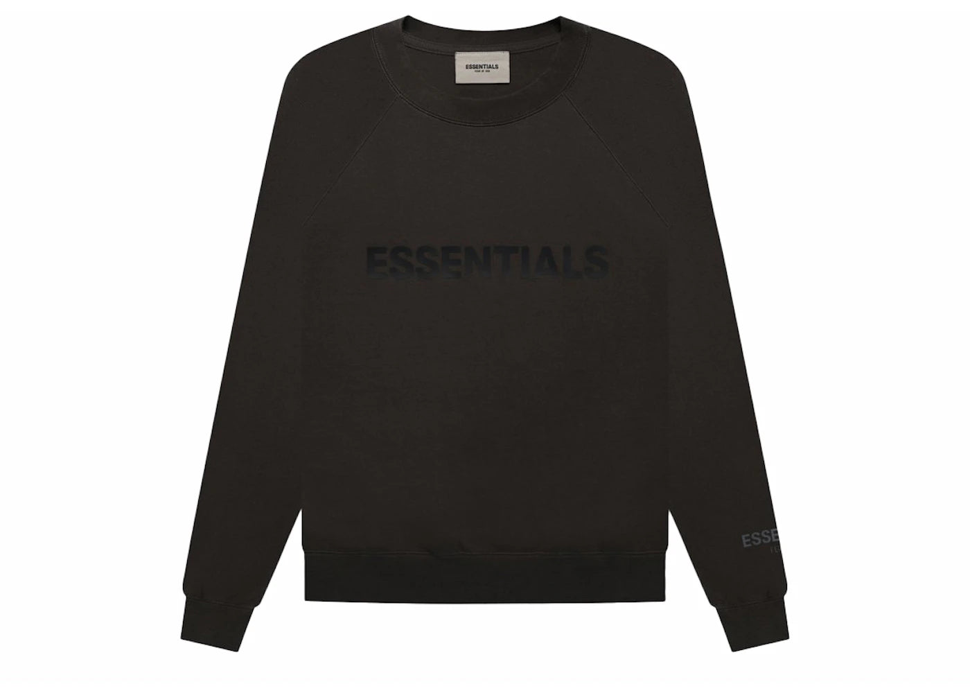 Fear of God Essentials 3D Silicon Applique Crewneck Weathered Black