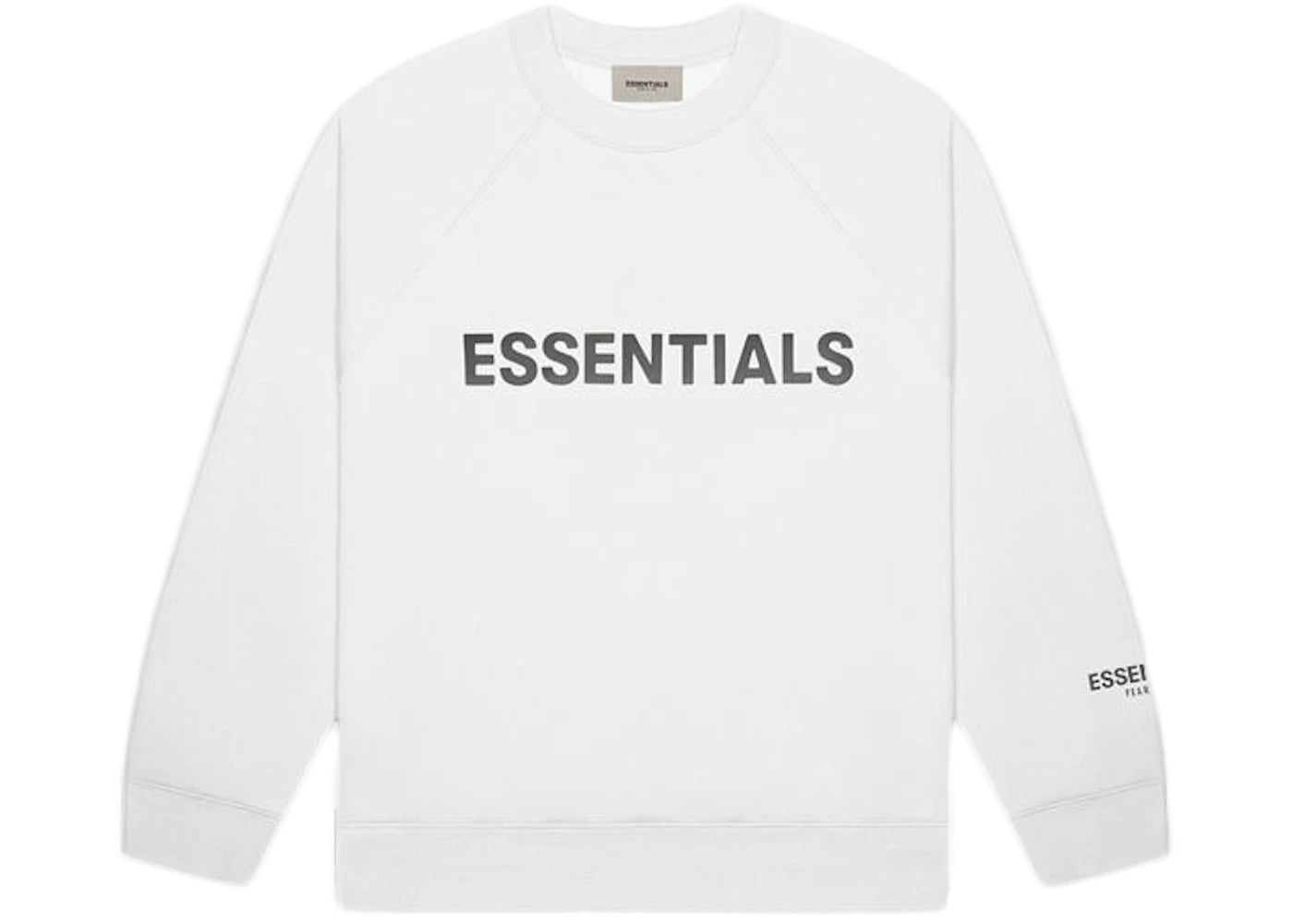 Fear of God Essentials 3D Silicon Applique Crewneck White
