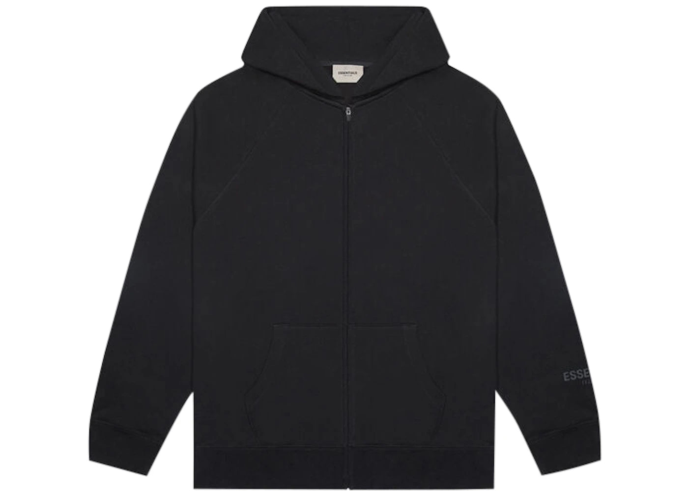 Fear of God Essentials 3D Silicon Applique Full Zip Up Hoodie Dark Slate/Stretch Limo/Black