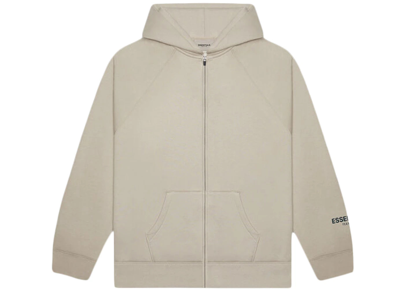 Fear of God Essentials 3D Silicon Applique Full Zip Up Hoodie String