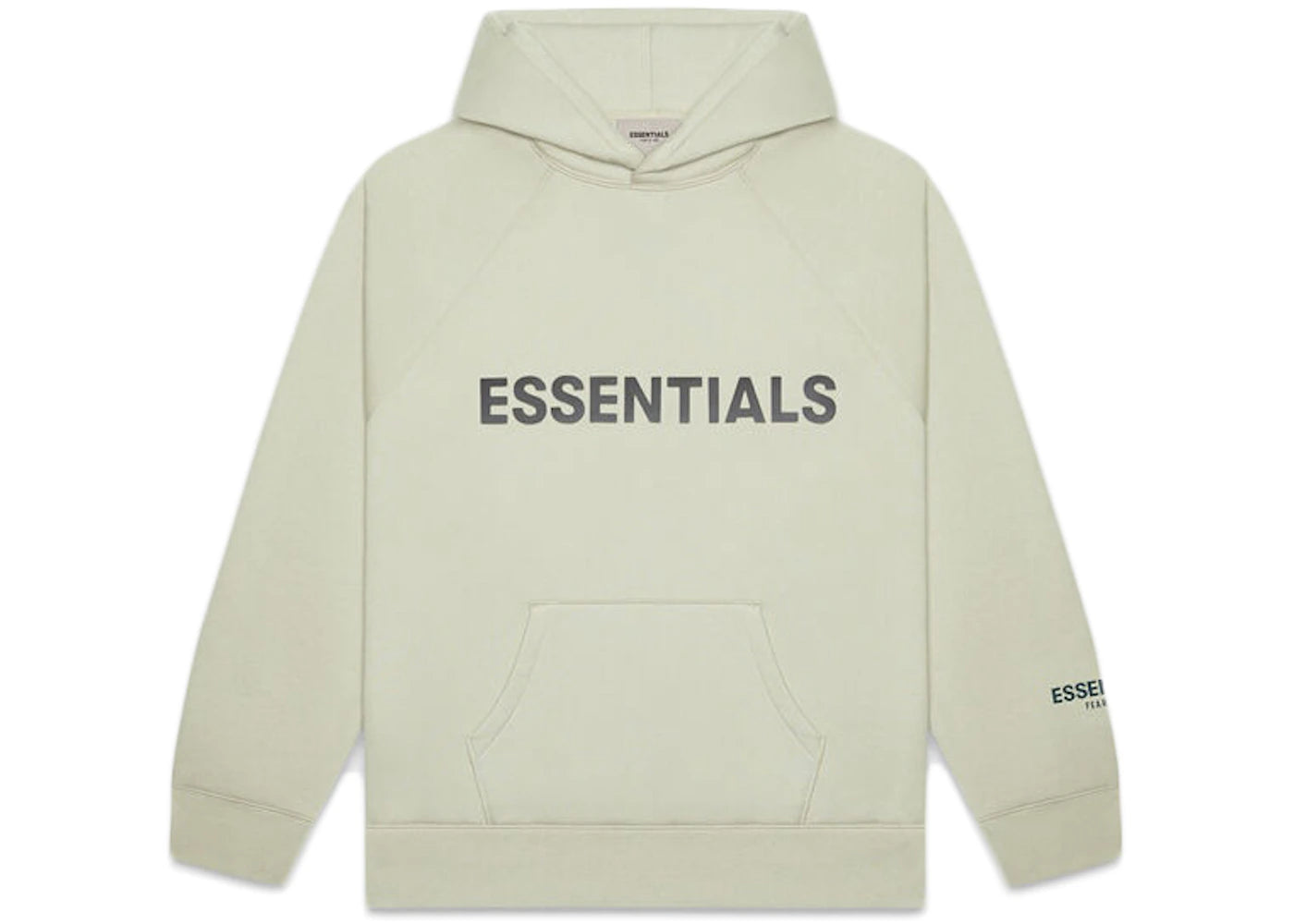 Fear of God Essentials 3D Silicon Applique Pullover Hoodie Alfalfa Sage