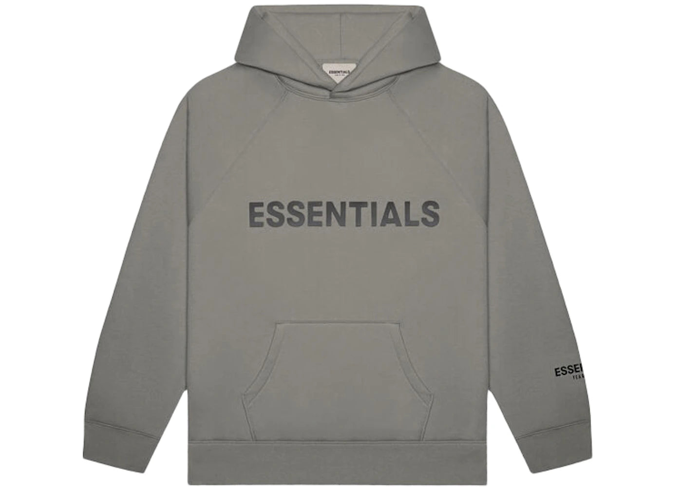 Fear of God Essentials Pullover Hoodie Applique Logo Gray Flannel/Charcoal