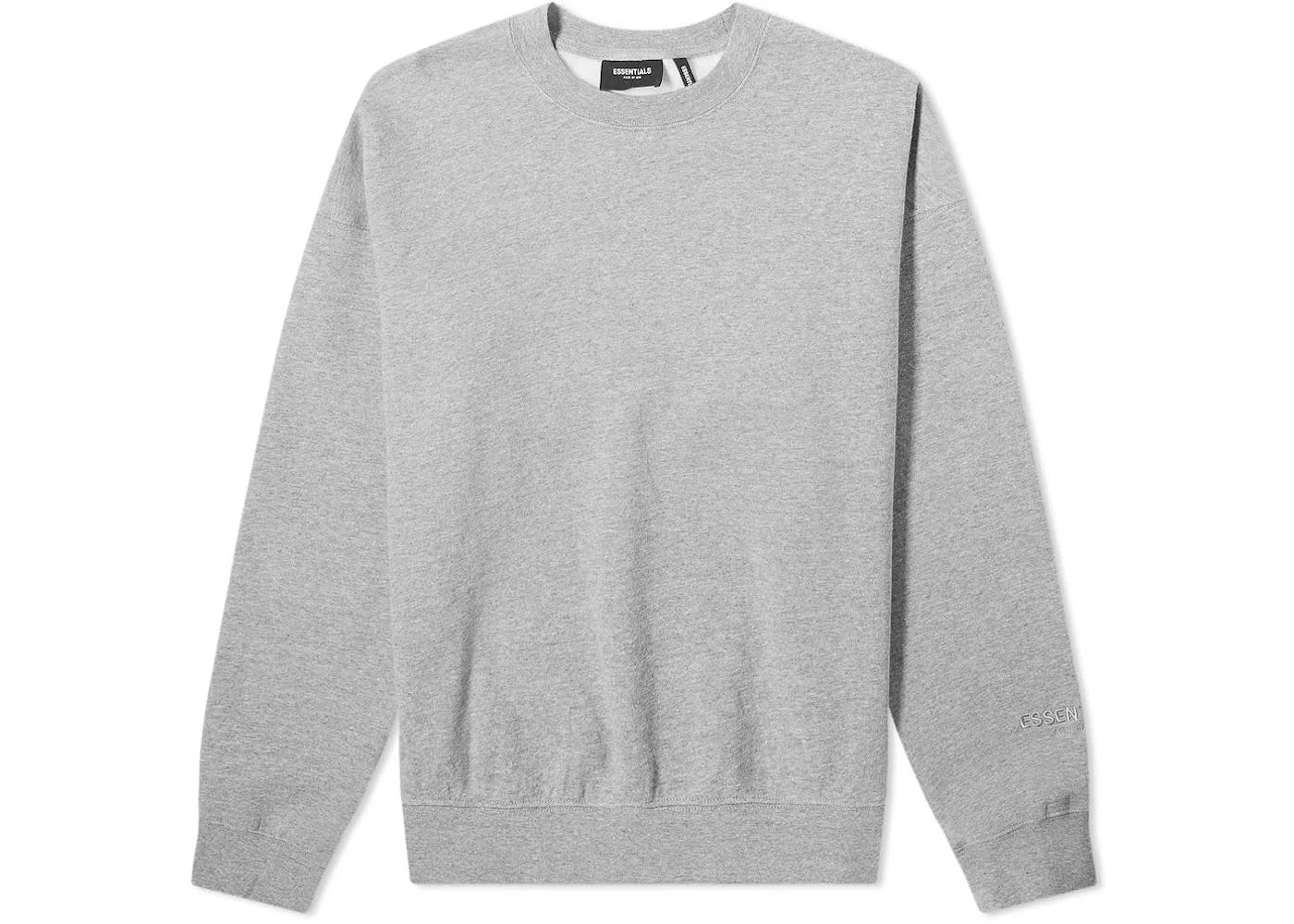 Fear of God Essentials 3M Logo Crewneck Sweatshirt Dark Heather Grey/Black