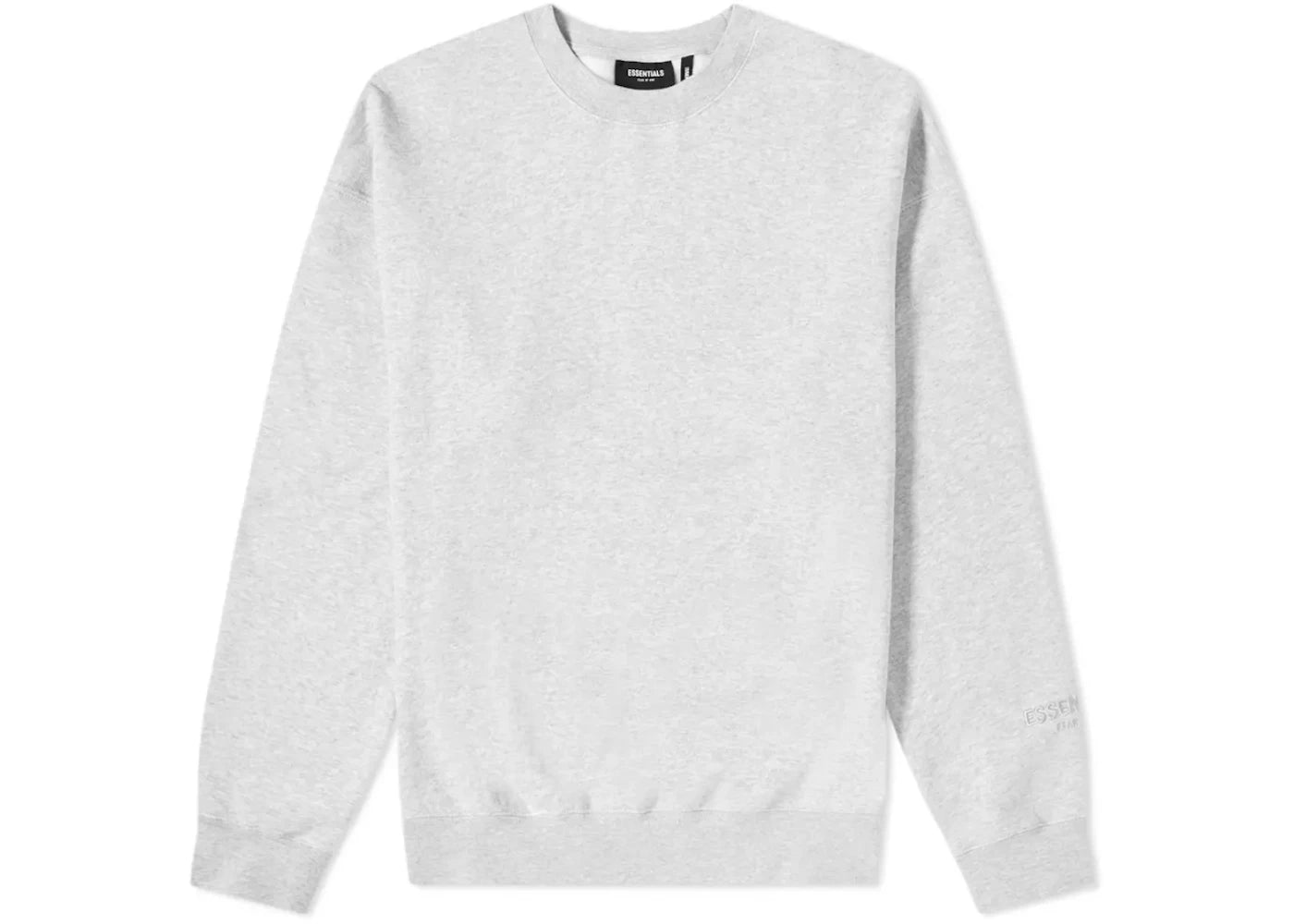 Fear of God Essentials 3M Logo Crewneck Sweatshirt Light Heather Grey/Black