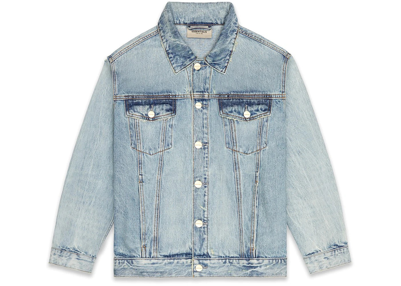 Fear of God Essentials Denim Trucker Jacket Light Indigo