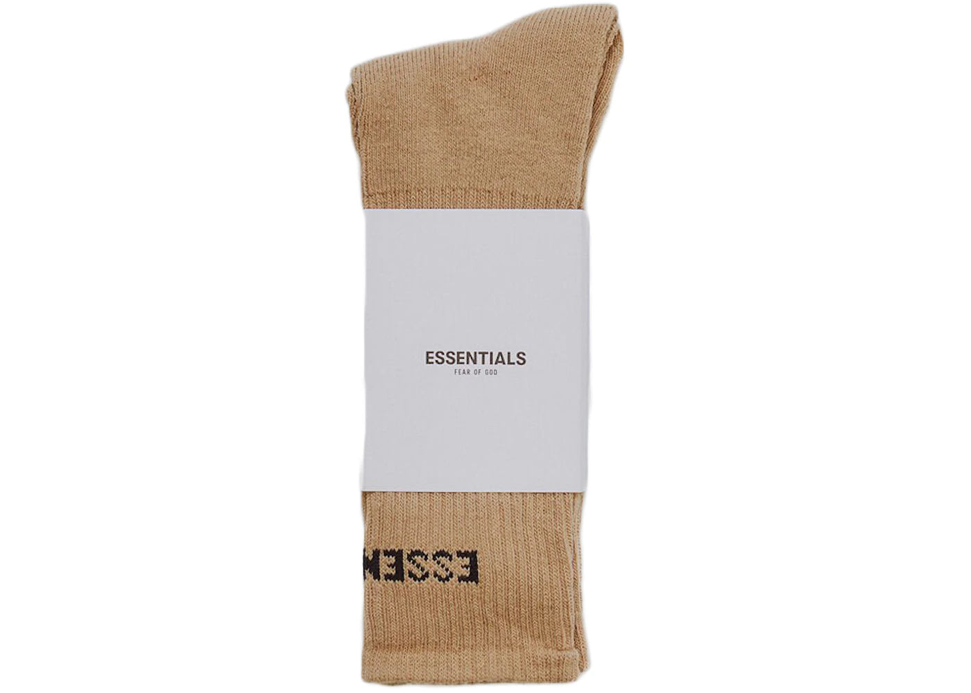 Fear of God Essentials Front Logo Crew Socks Khaki