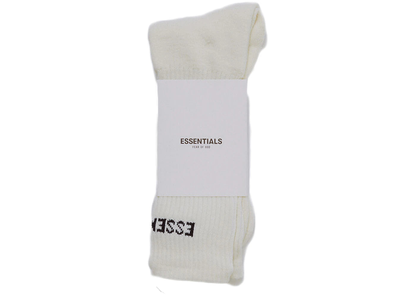 Fear of God Essentials Front Logo Crew Socks White