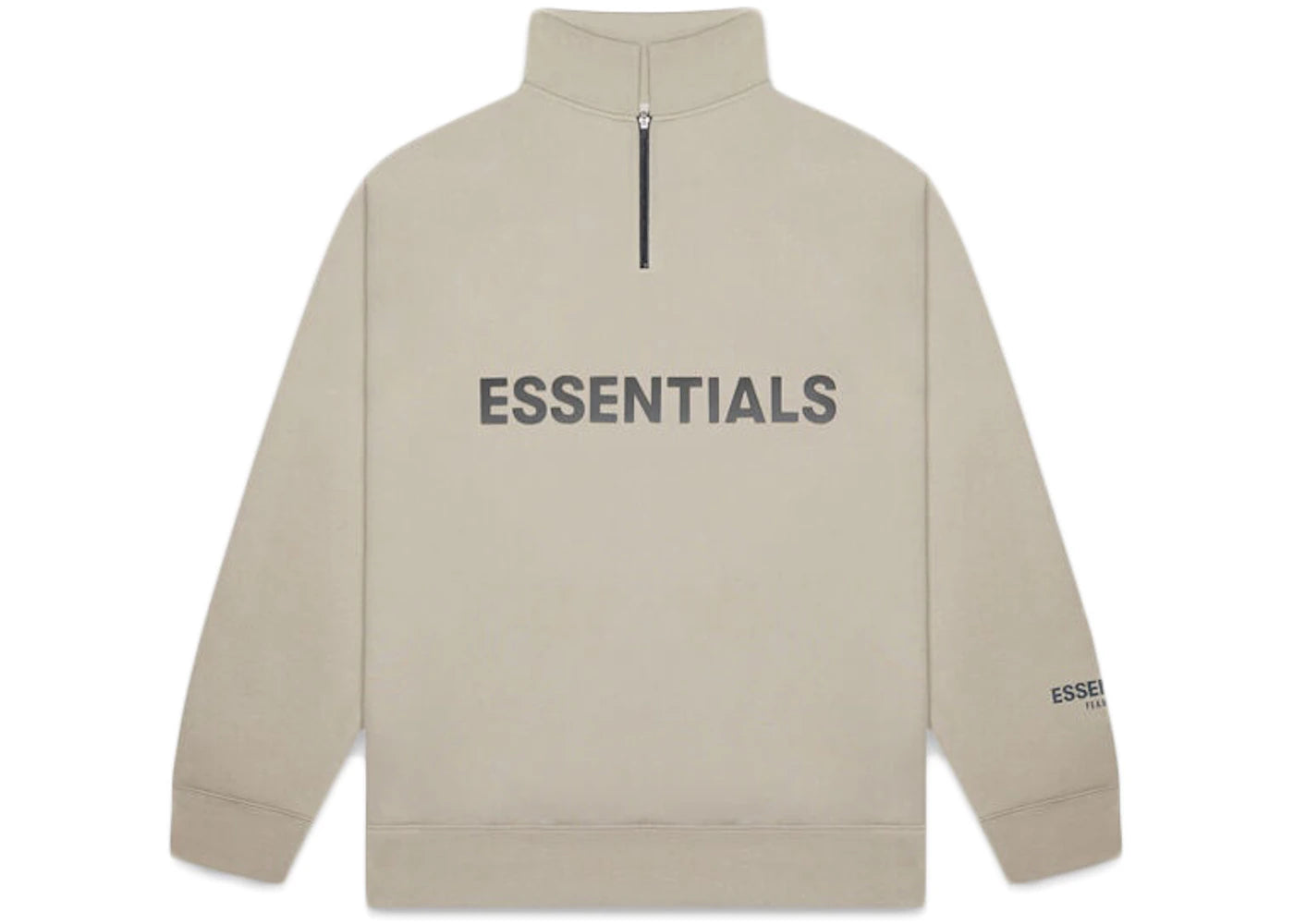 Fear of God Essentials Half Zip Pullover Sweater Olive/Khaki