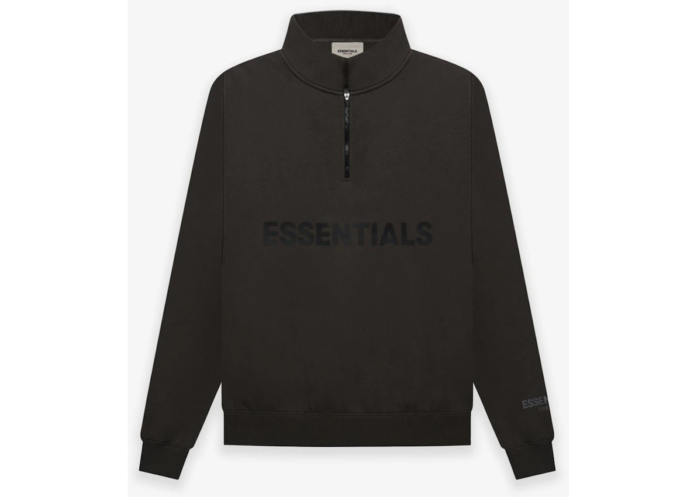 Fear of God Essentials Half Zip Pullover Sweater Weathered Black