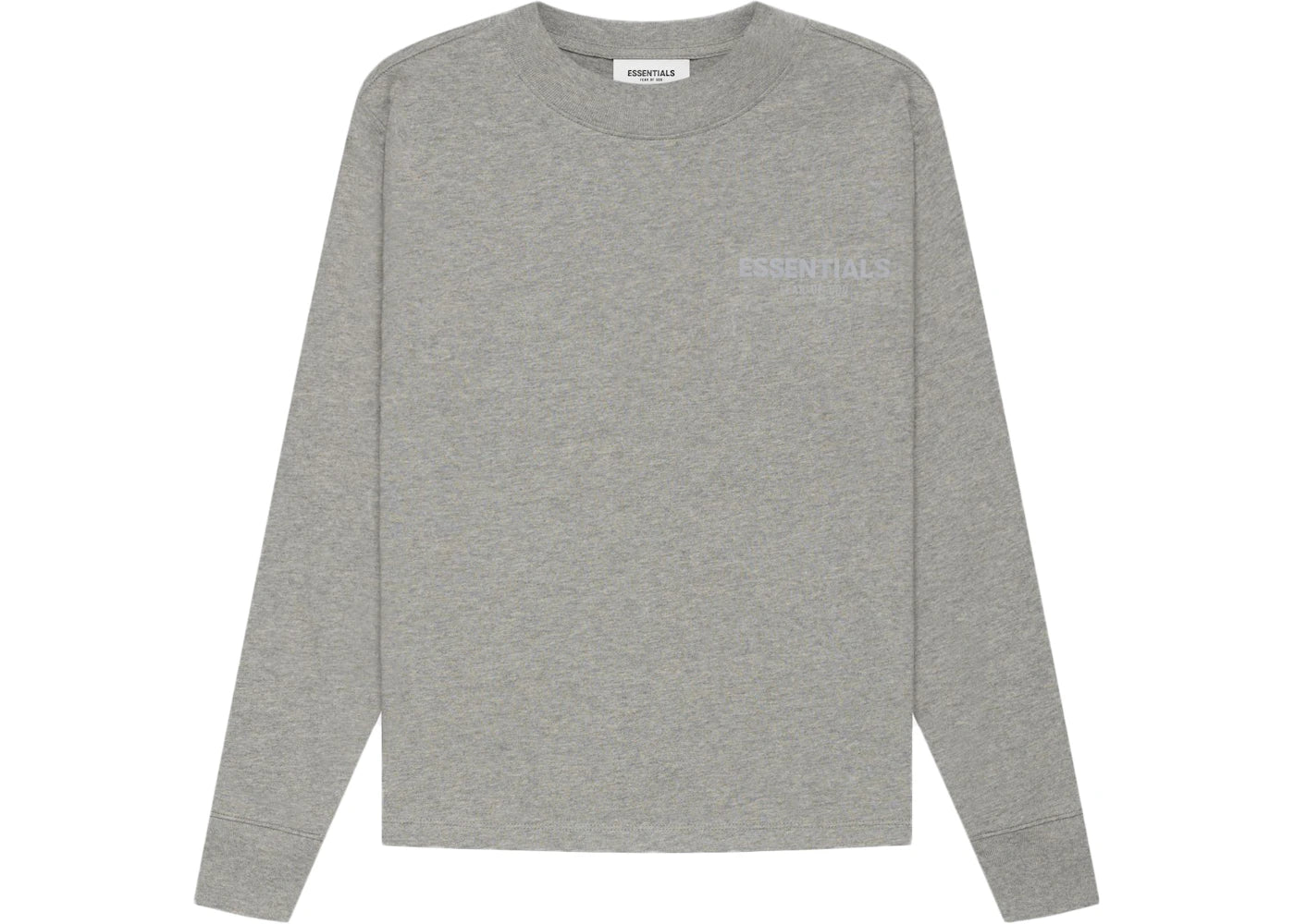 Fear of God Essentials Kids Long Sleeve T-shirt Heather Oatmeal/Dark Heather Oatmeal