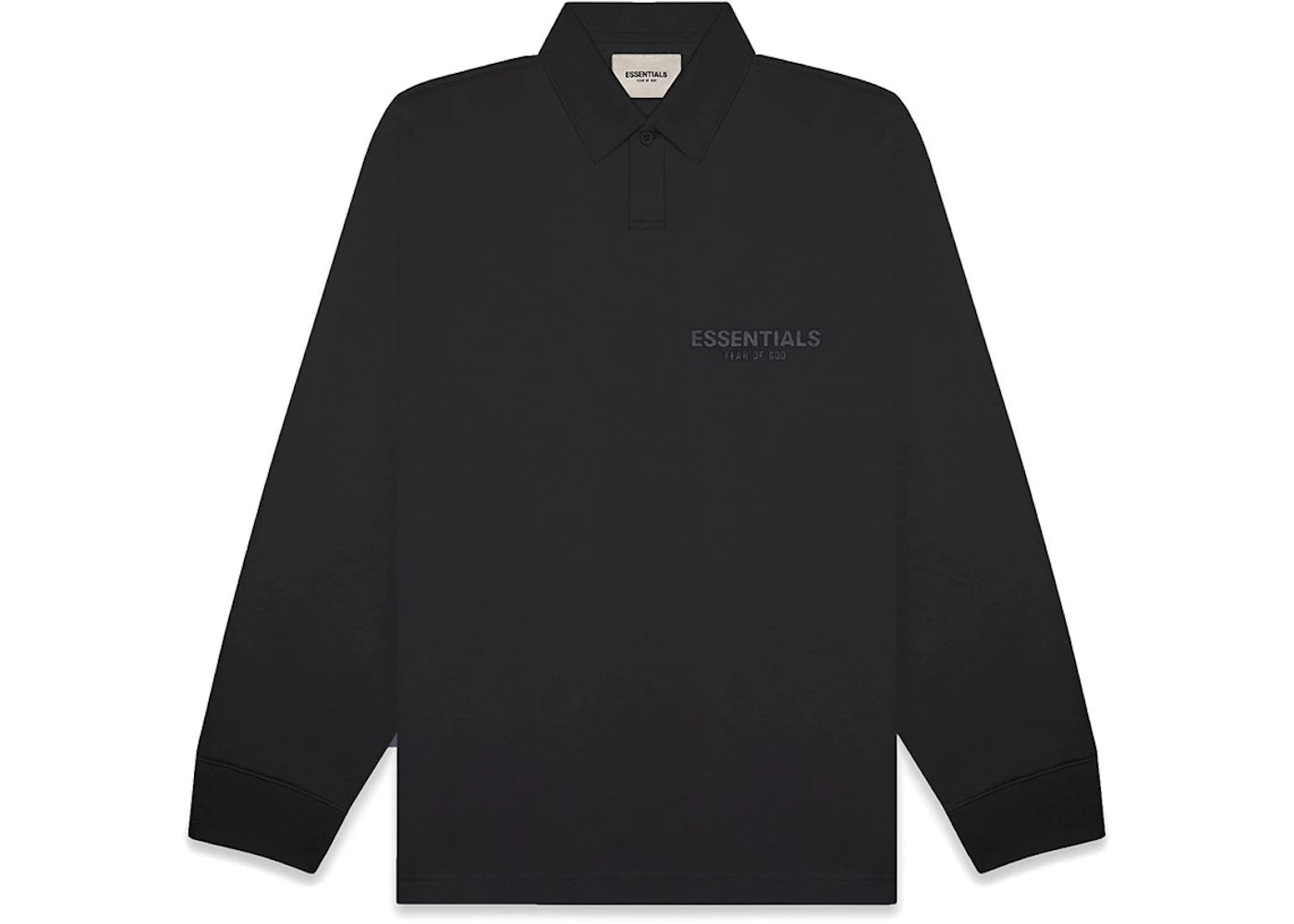 Fear of God Essentials Long Sleeve Boxy Polo Dark Slate/Stretch Limo/Black