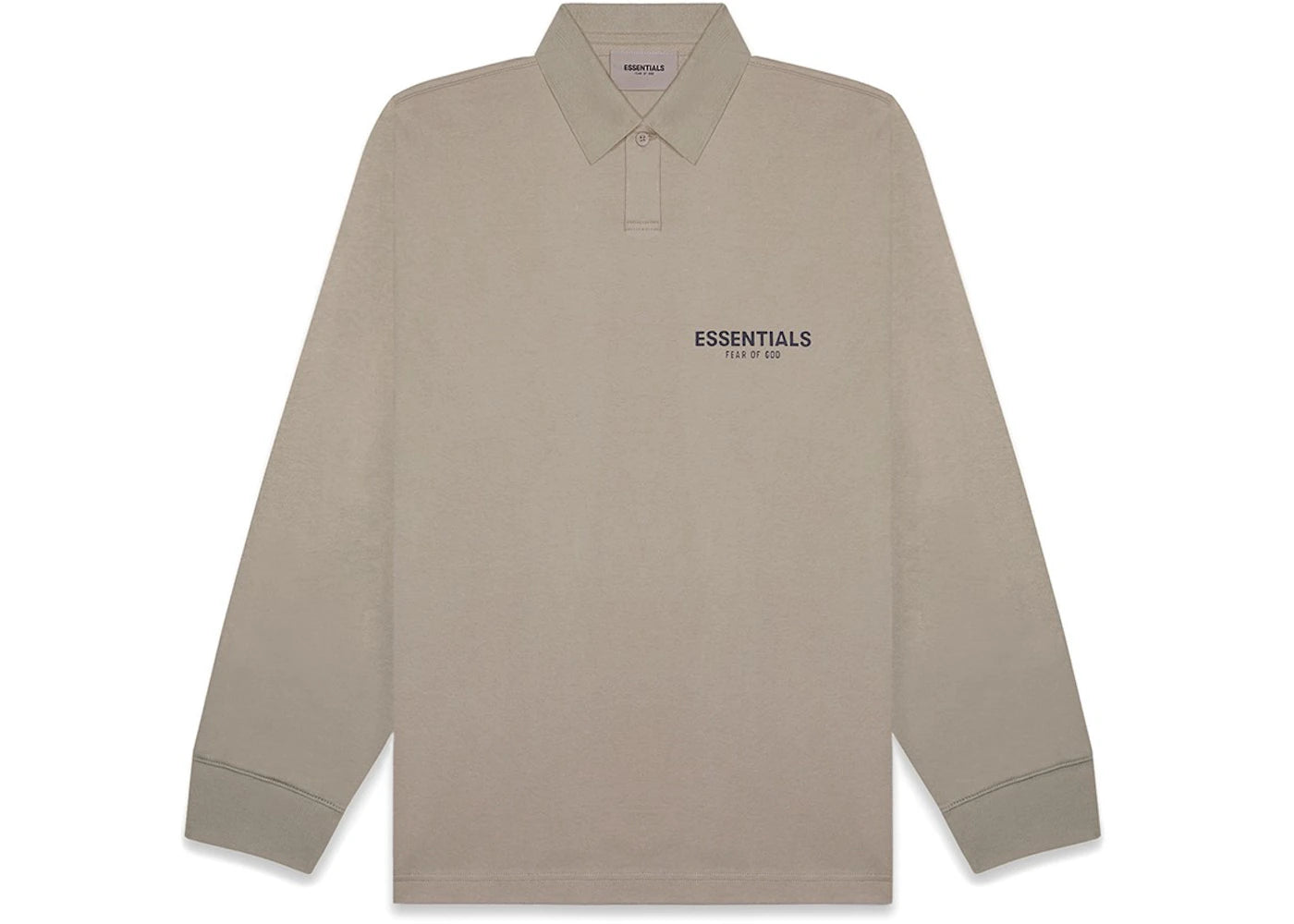 Fear of God Essentials Long Sleeve Boxy Polo Taupe