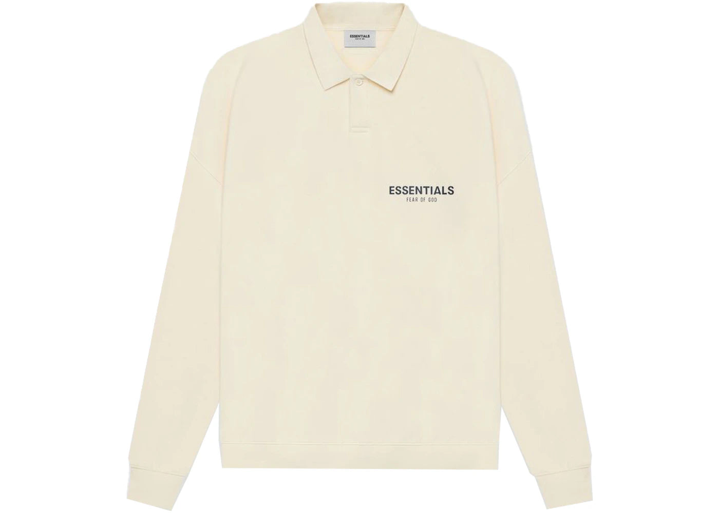 Fear of God Essentials Long Sleeve French Terry Polo Buttercream