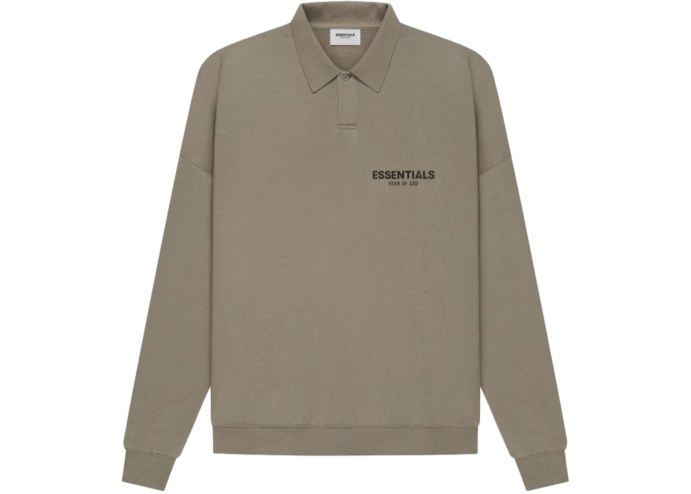 Fear of God Essentials Long Sleeve French Terry Polo Taupe