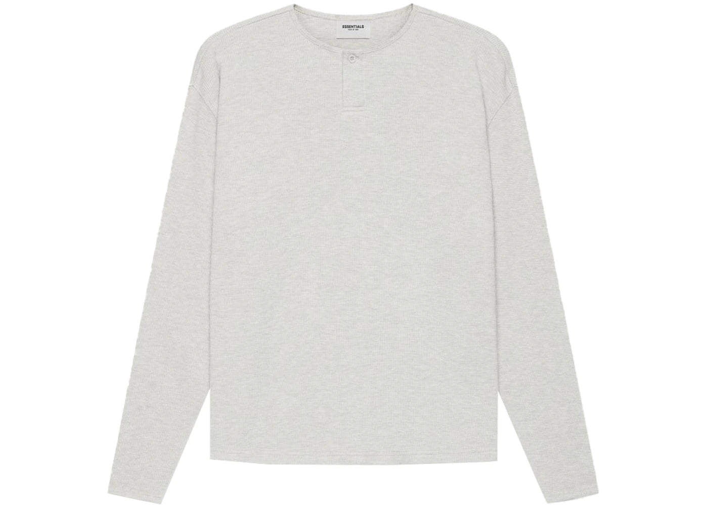 Fear of God Essentials Long Sleeve Thermal Henley Light Heather Oatmeal