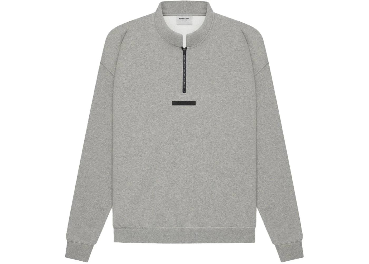 Fear of God Essentials Mockneck Half Zip Dark Heather Oatmeal