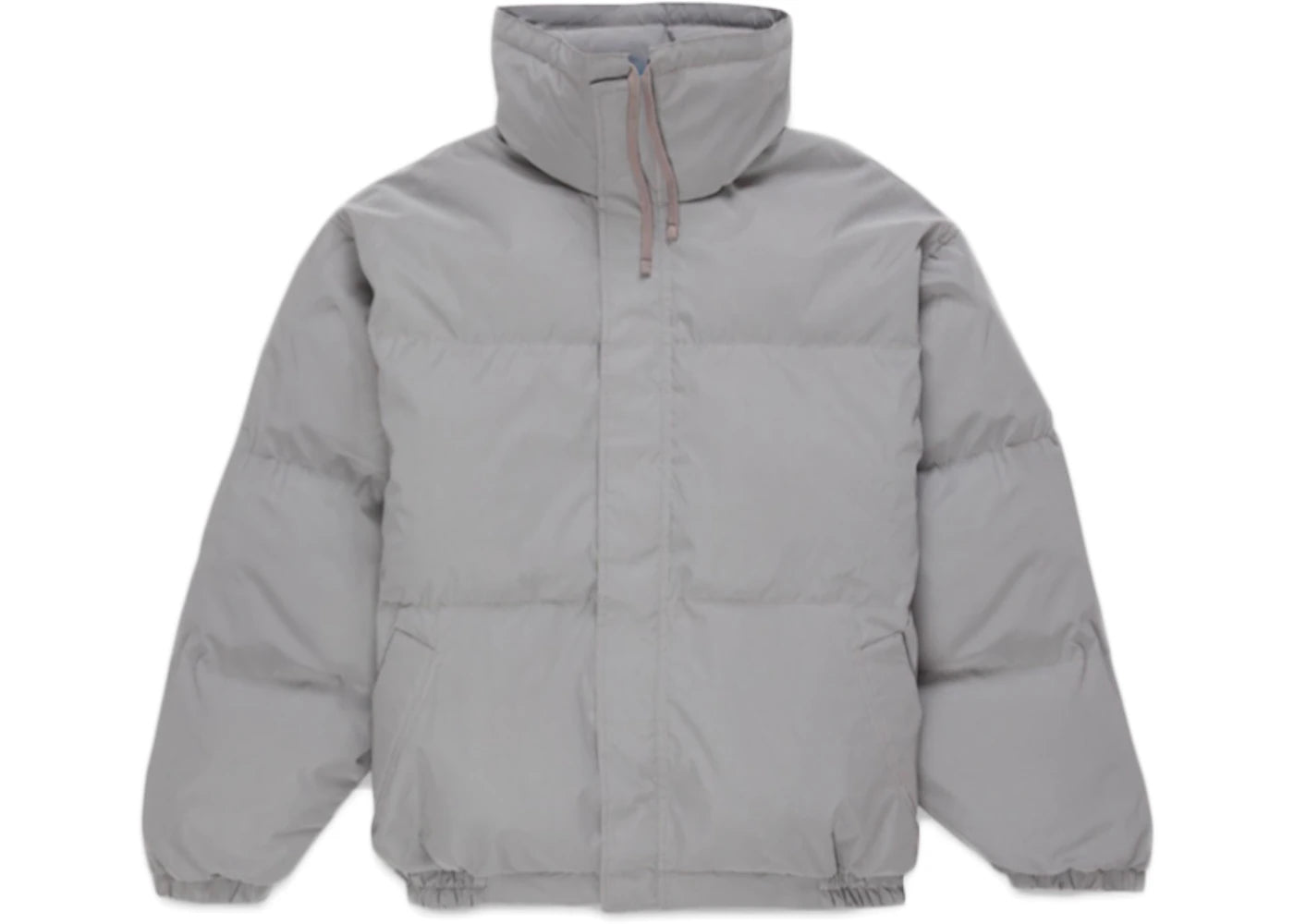 Fear of God Essentials Puffer Jacket Silver Reflective