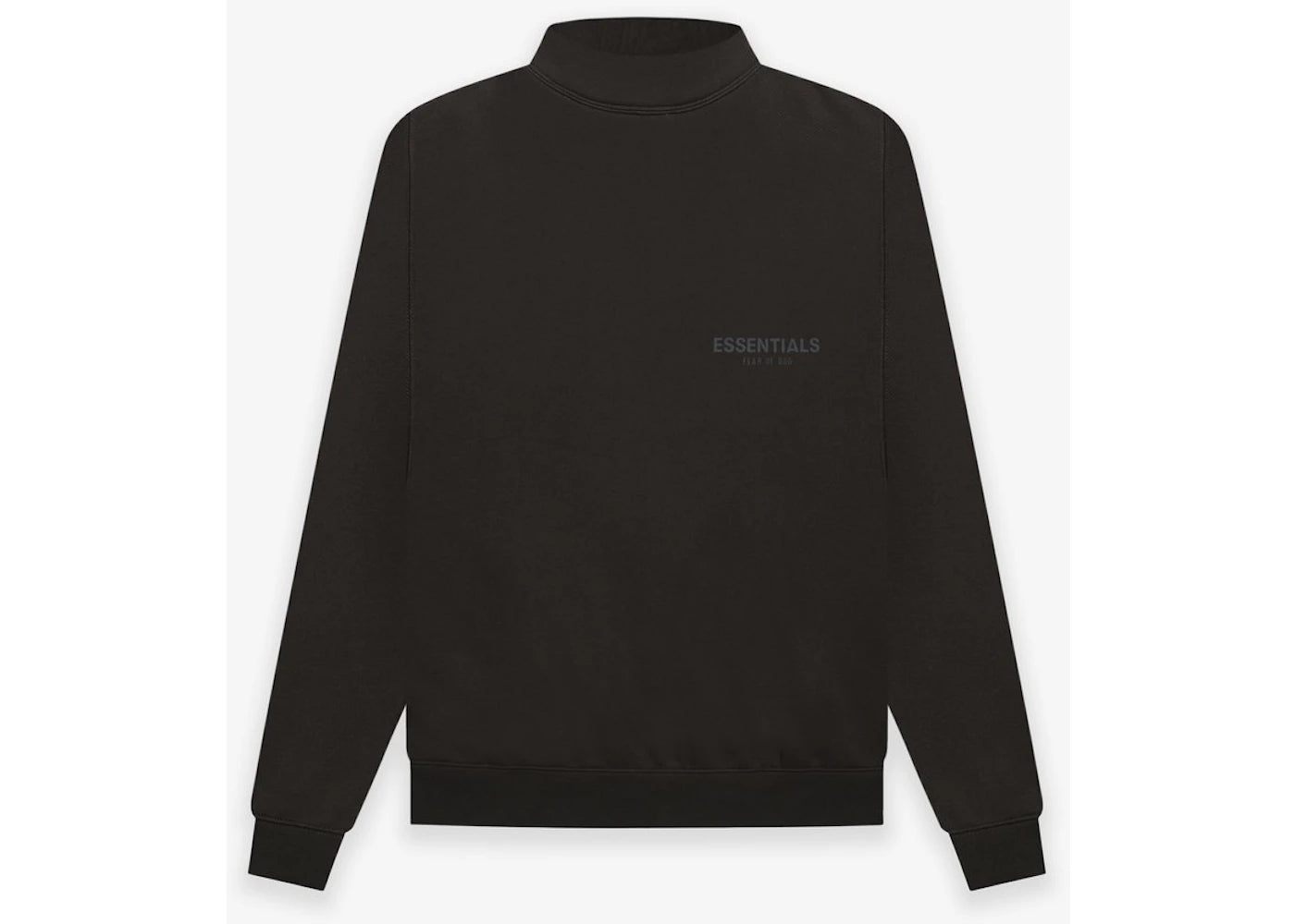Fear of God Essentials Pull-over Mockneck Sweatshirt Weathered Black ...