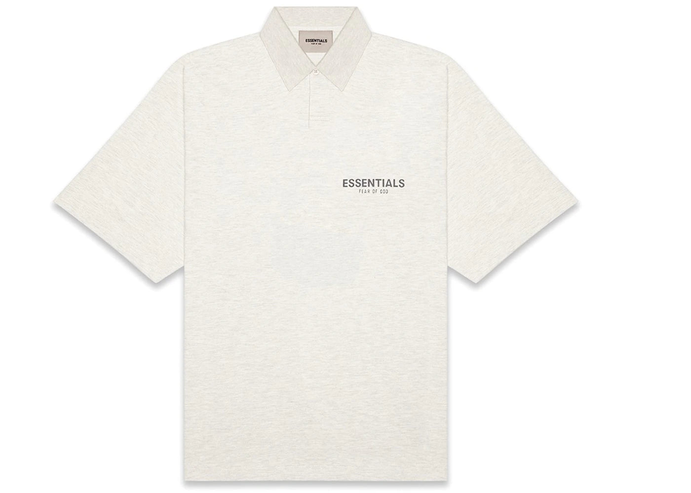 Fear of God Essentials Short Sleeve Boxy Polo Oatmeal/Oatmeal Heather/Light Heather Oatmeal