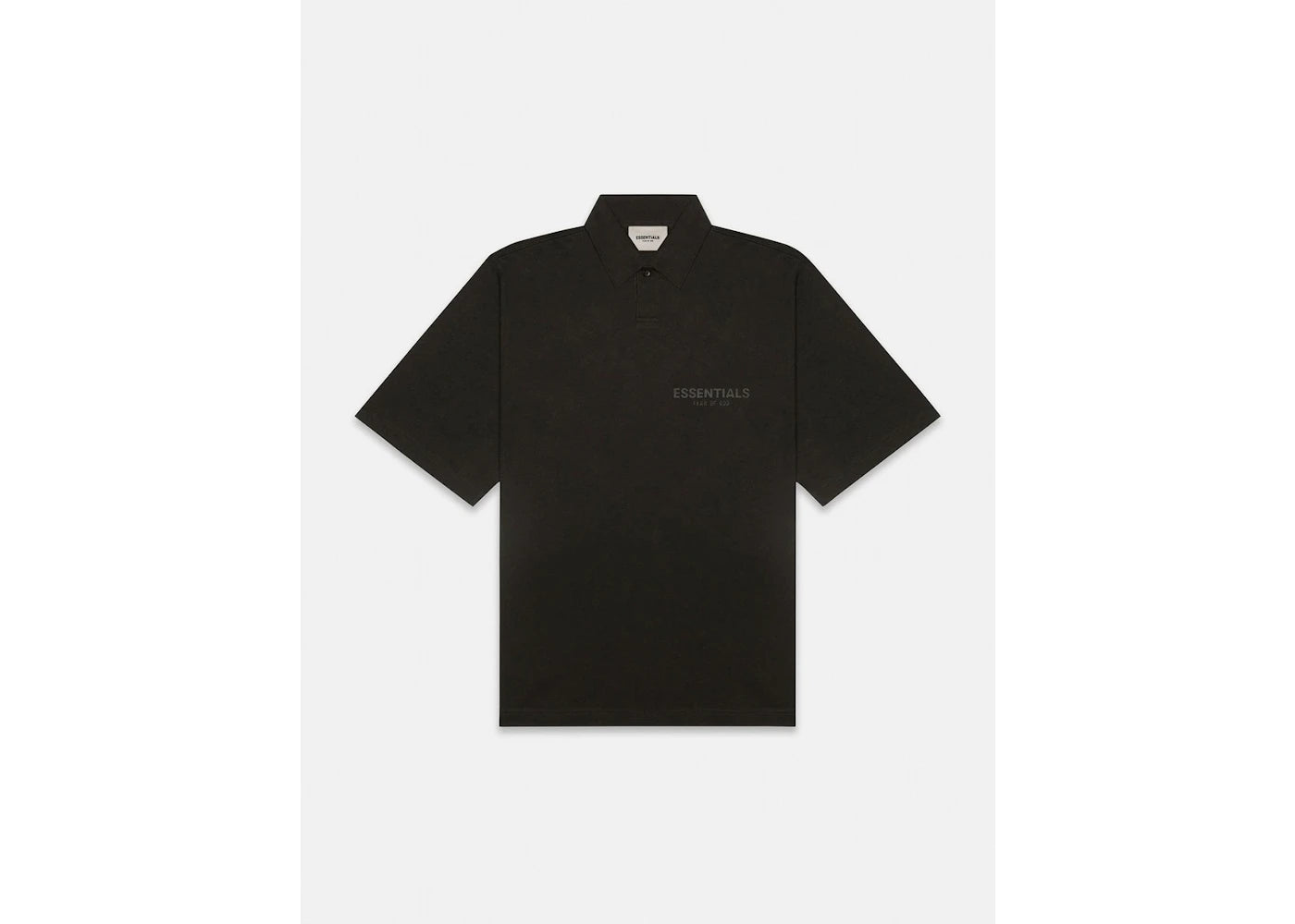 Fear of God Essentials Short Sleeve Boxy Polo Weathered Black