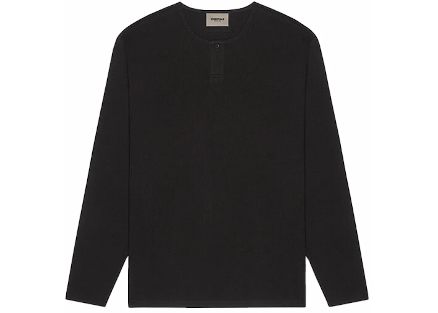 Fear of God Essentials Thermal Longsleeve Henley T-shirt Dark Slate/Stretch Limo/Black