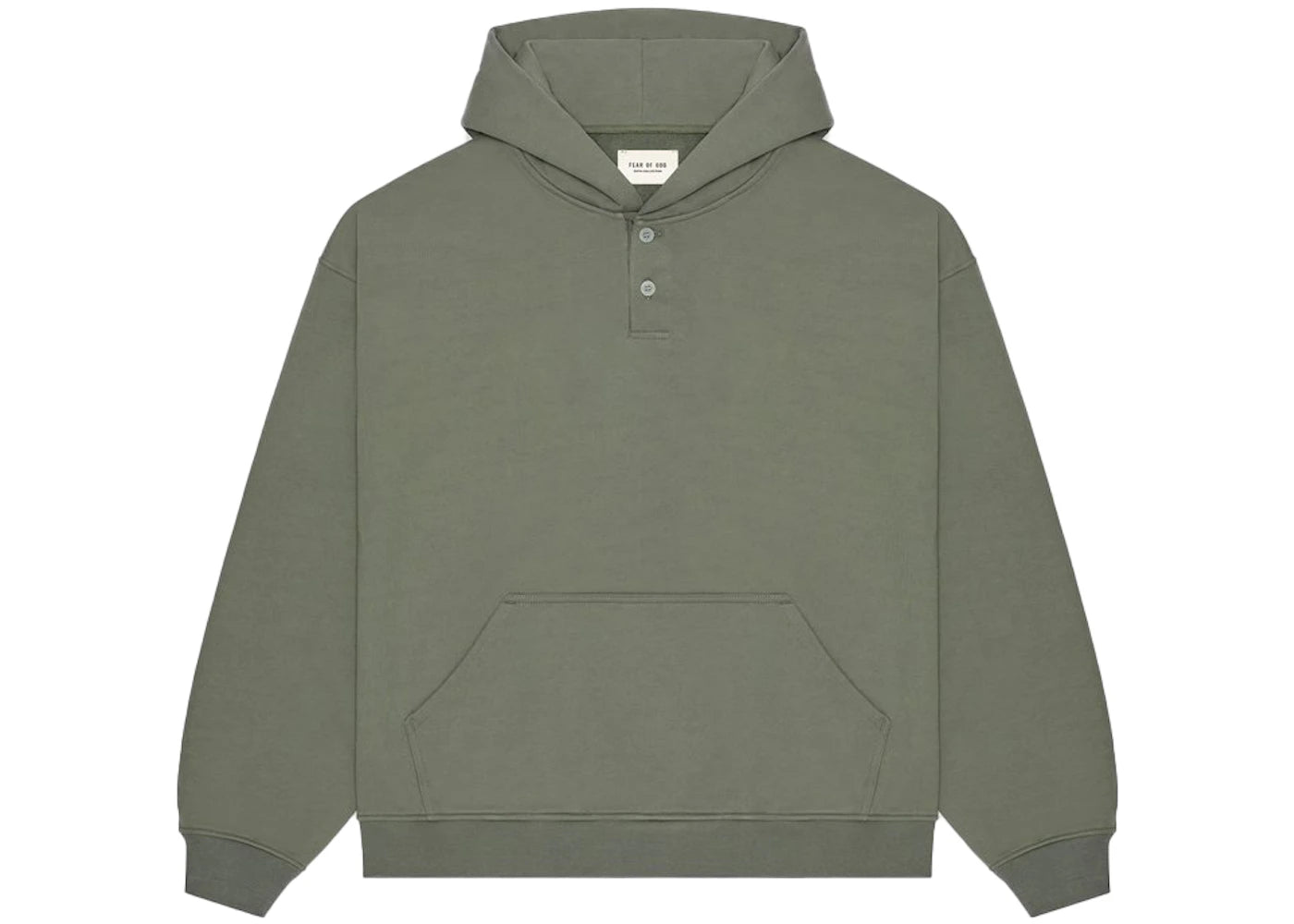 Fear of God Everyday Henley Hoodie Army Green