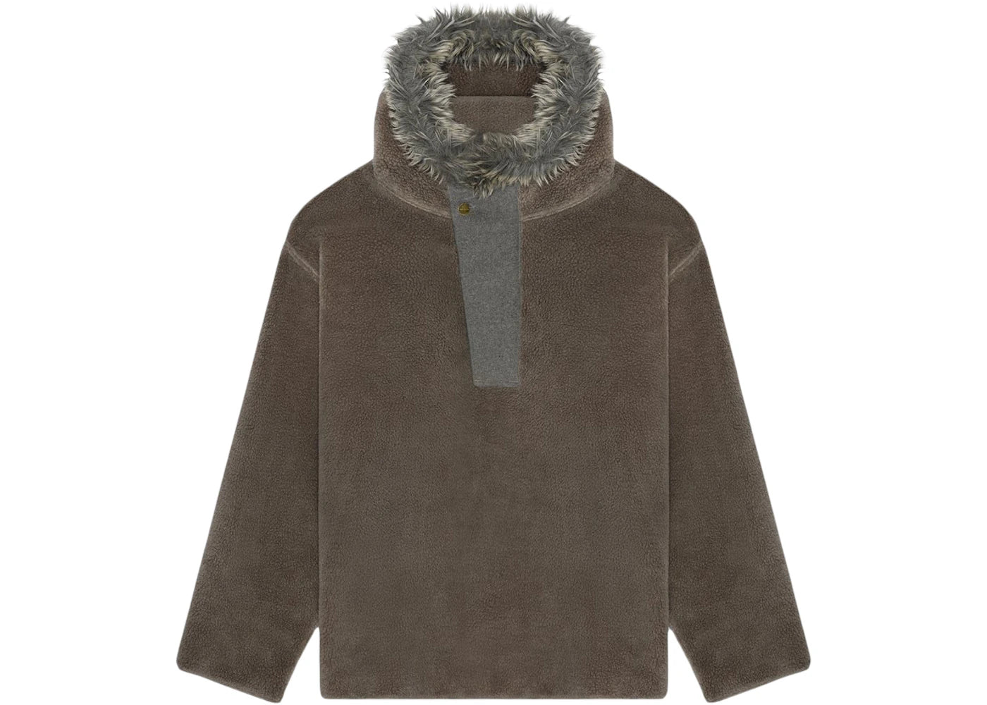 Fear of God Faux Fur Sherpa Parka Jacket Melange Grey/Brown