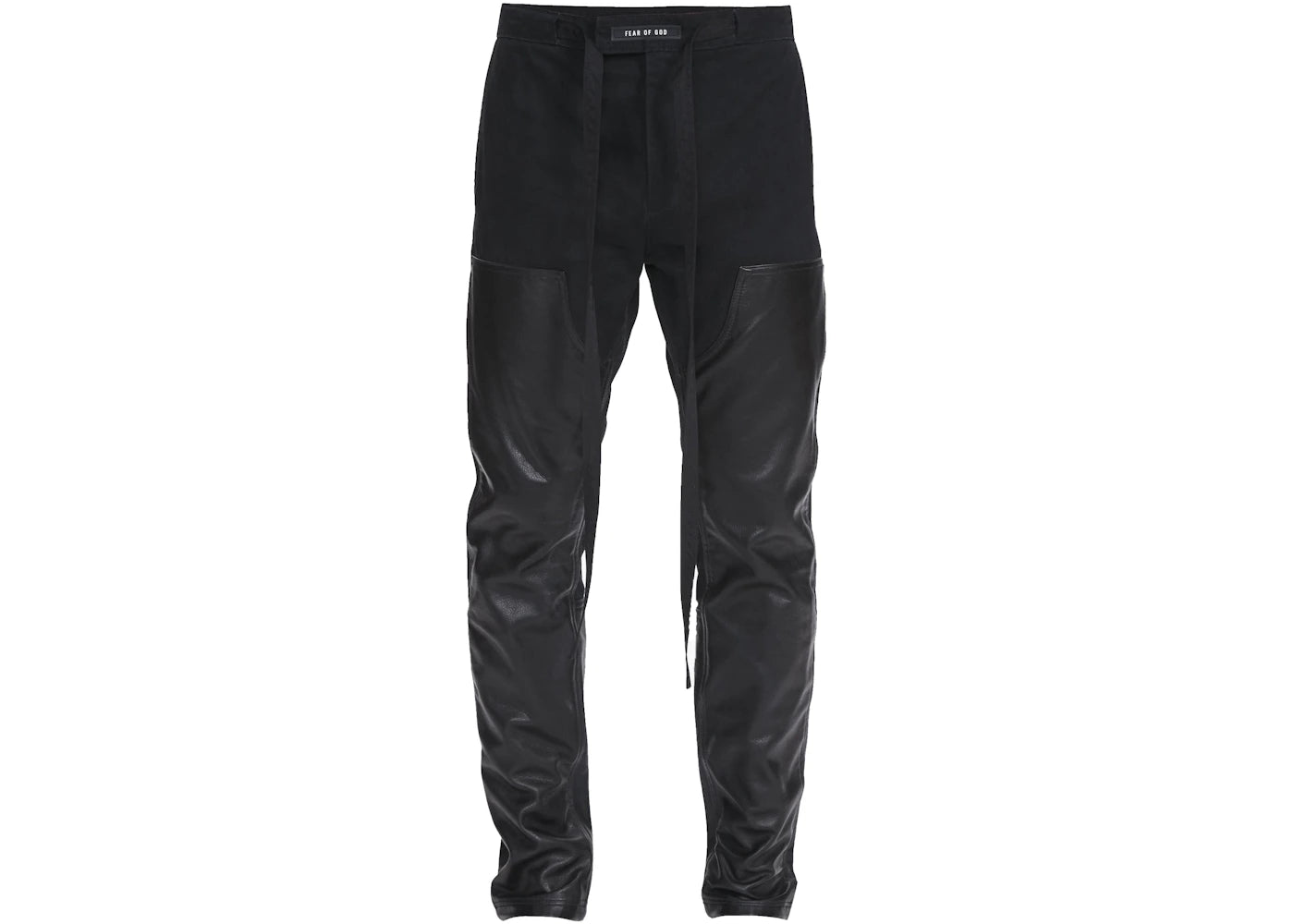 Fear of God Leather Canvas Double Front Work Pants Black