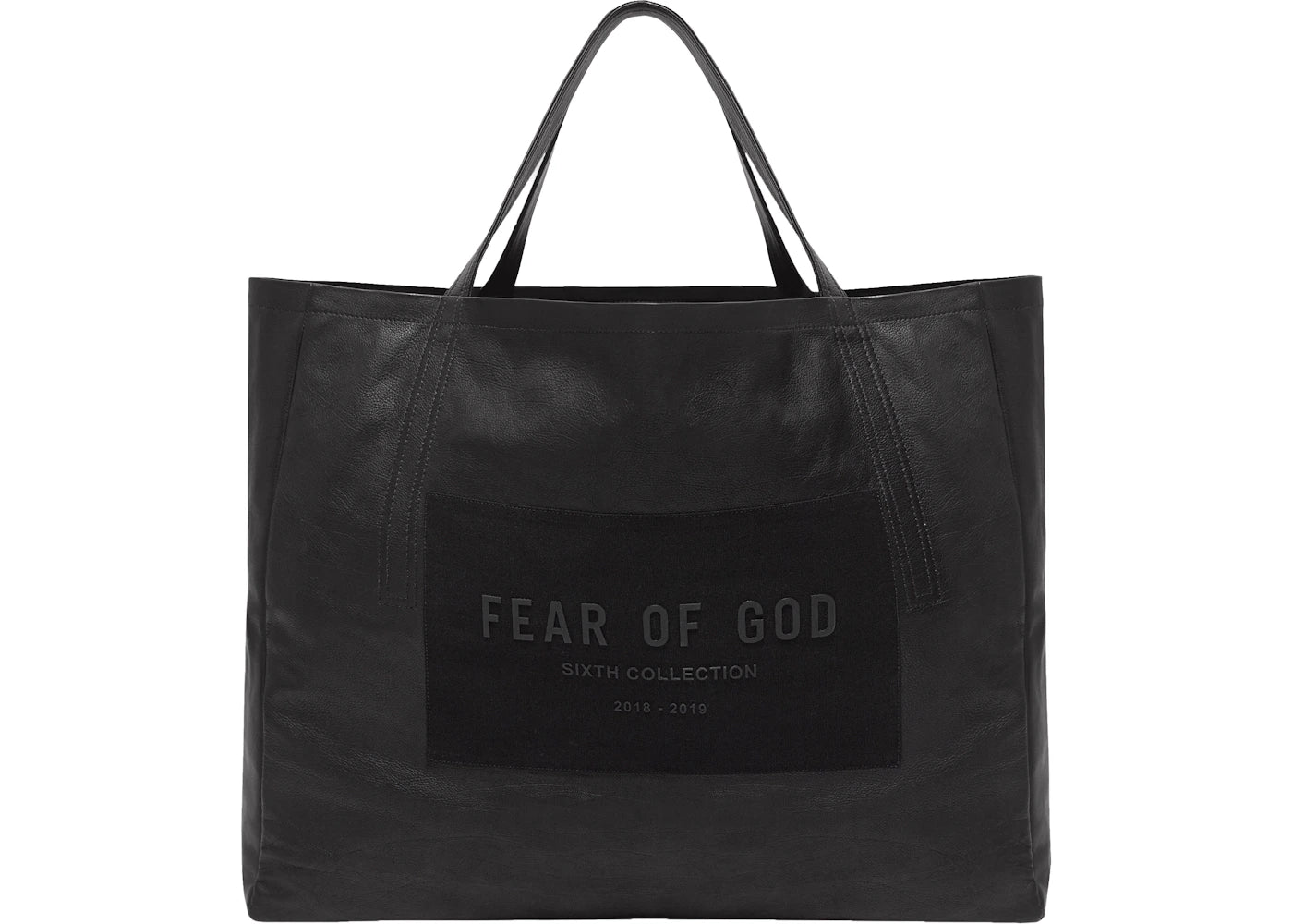 Fear of God Leather Weekender Tote Bag Black