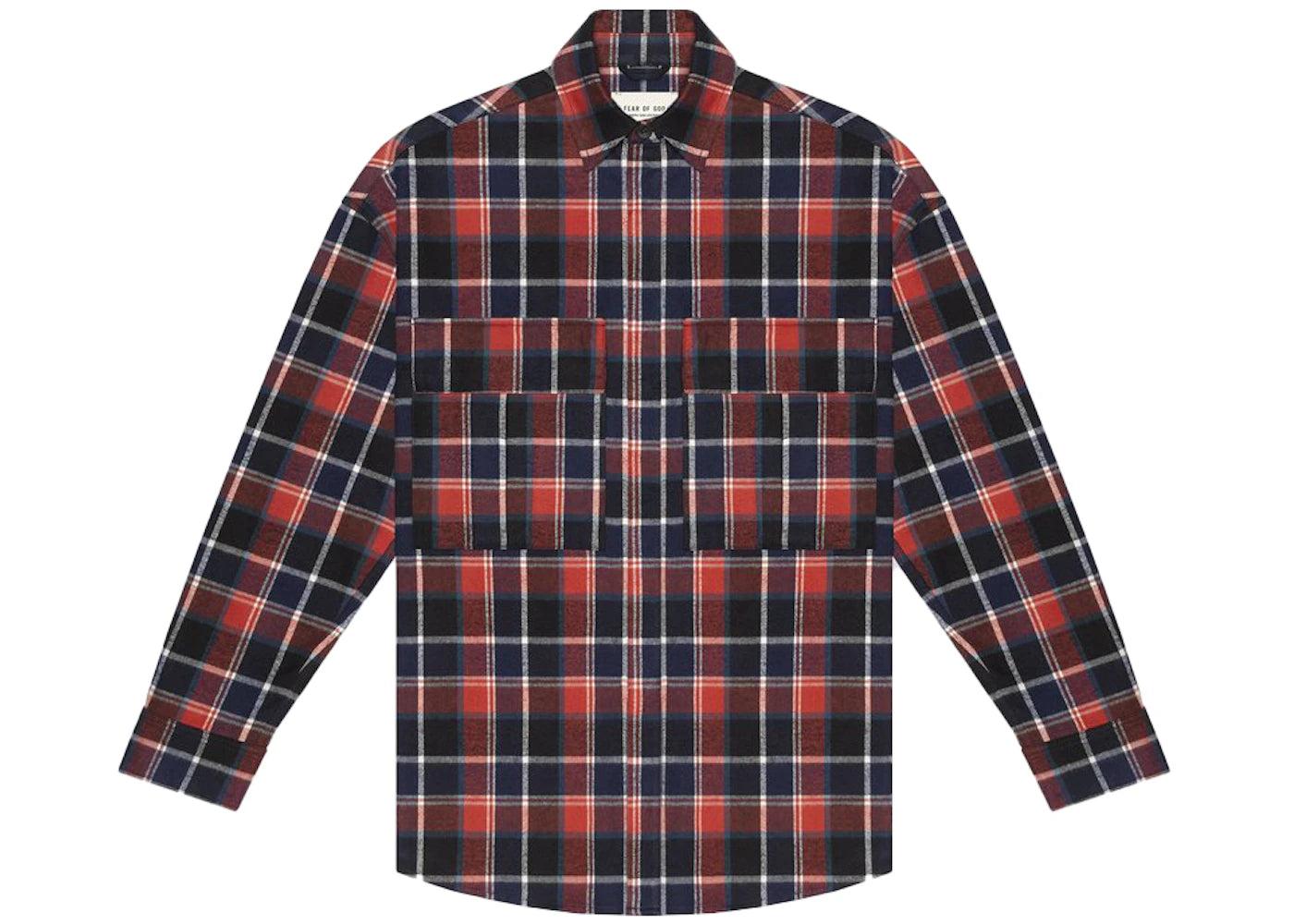 Fear of God Long Sleeve Plaid Button Up Red/Navy Plaid