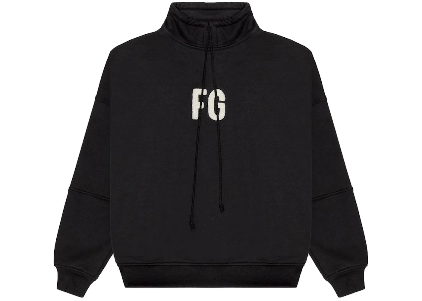 Fear of God Mock Neck FG Pullover Sweatshirt Vintage Black