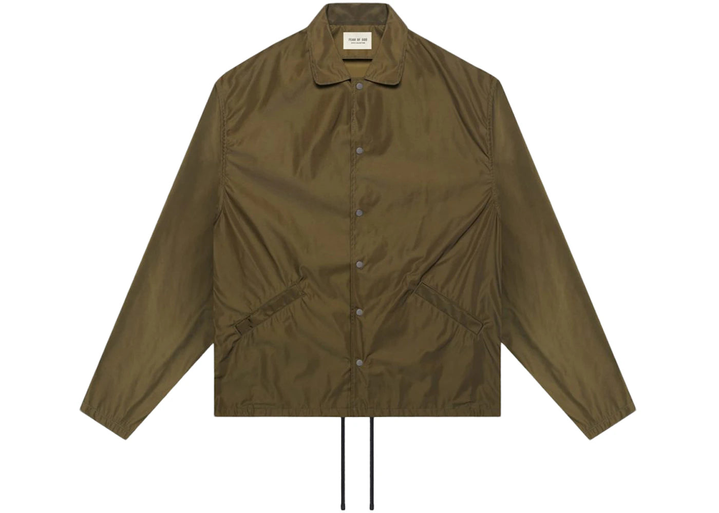 Fear of God Nylon Coaches Jacket Olive Green