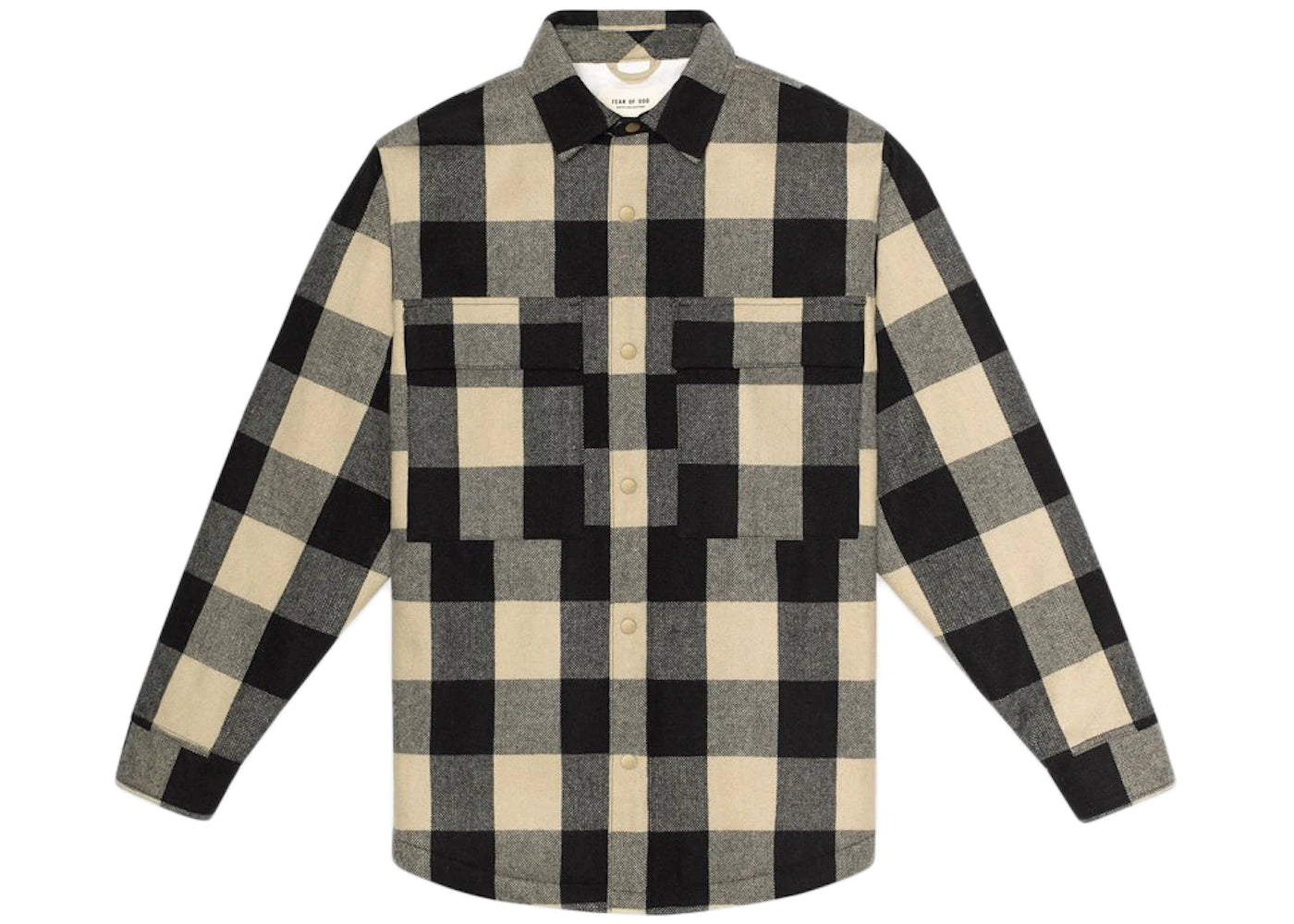 Fear of God Oversized Check Shirt Jacket Black/White