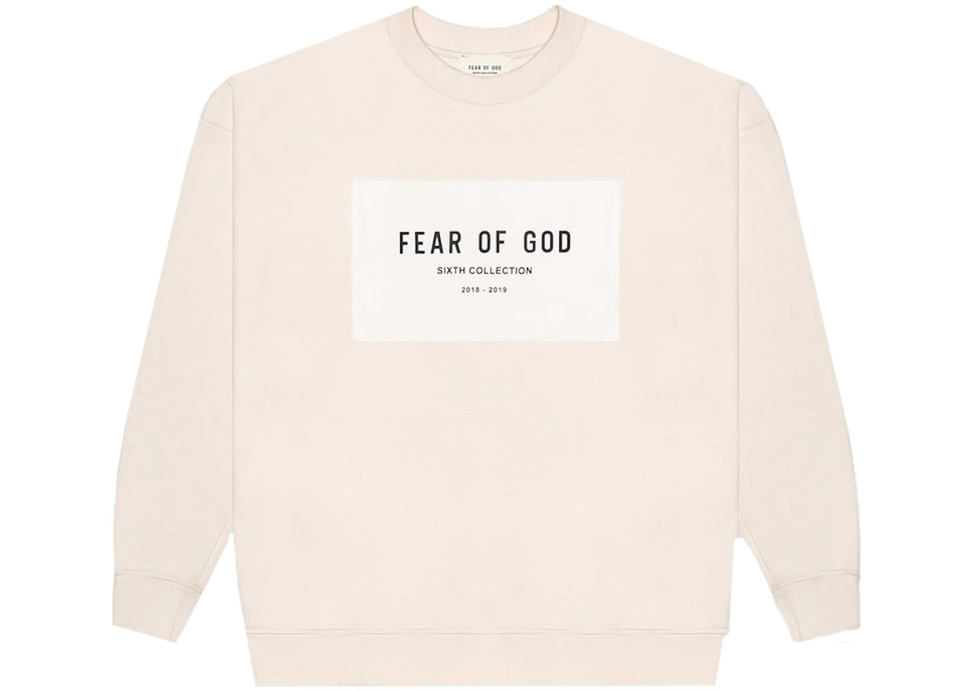 Fear of God Patch Logo Crewneck Sweatshirt Cream/Cream