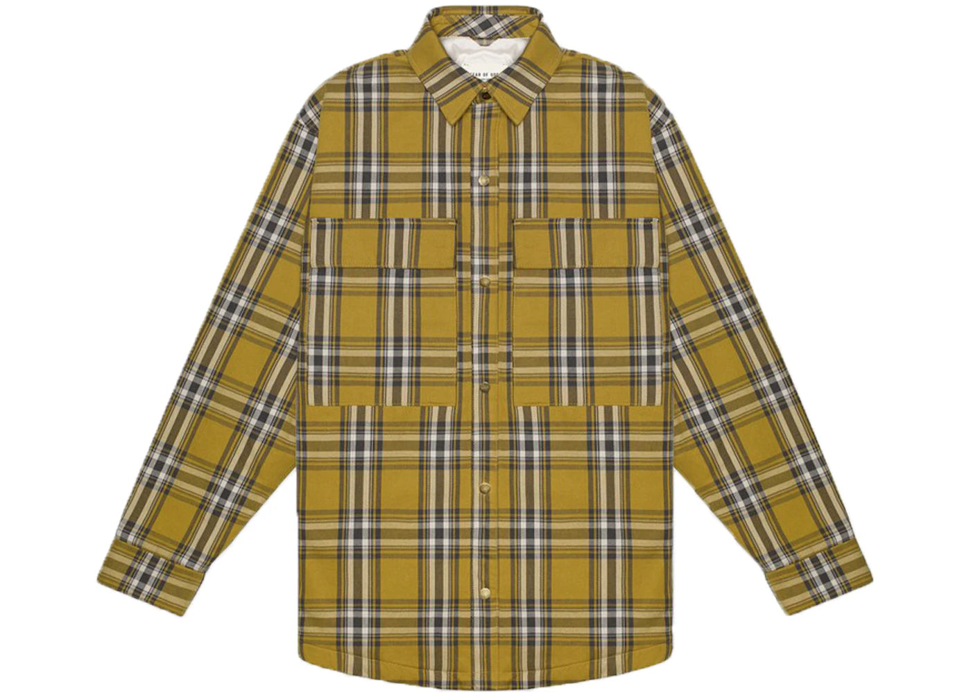 Fear of God Plaid Flannel Shirt Jacket Garden Glove Yellow Plaid