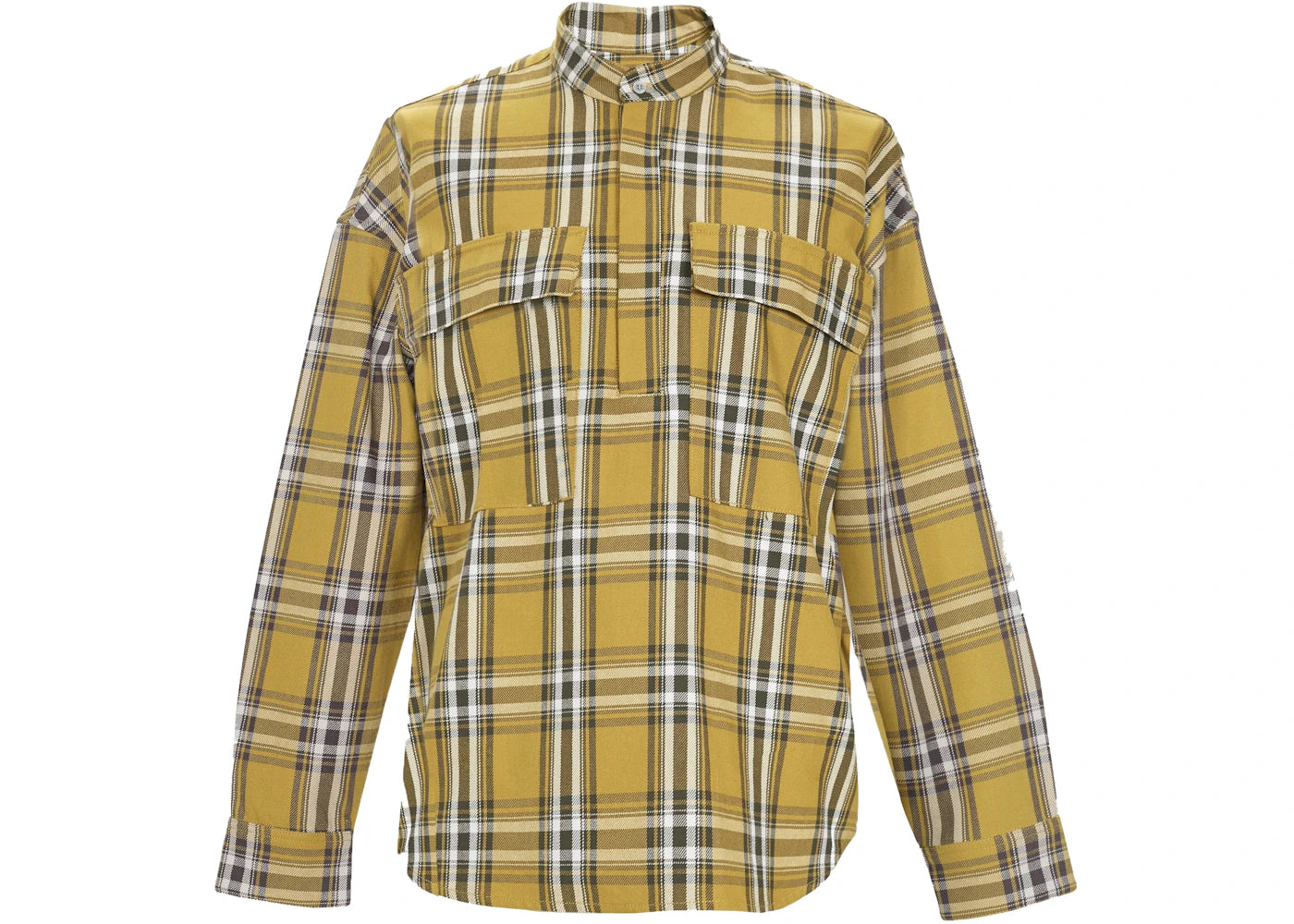 Fear of God Plaid Pullover Henley Garden Glove Yellow