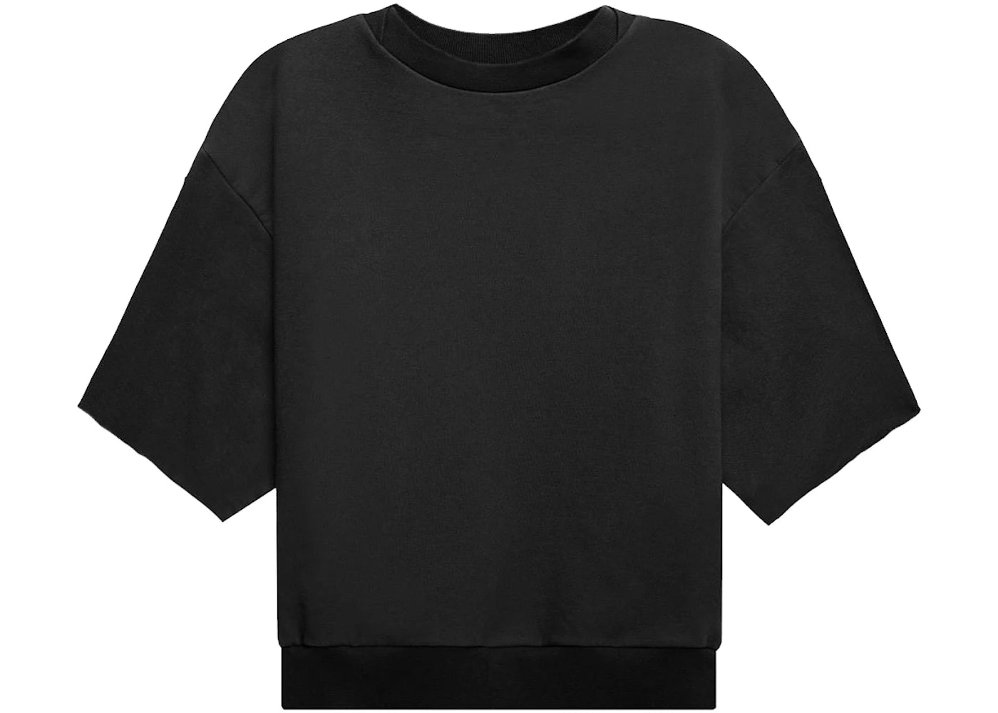 Fear of God Seventh Collection Overlapped 3/4 Sleeve Sweatshirt Vintage Black