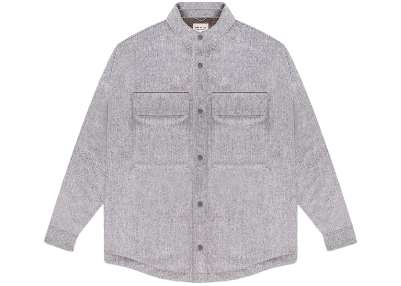 FEAR OF GOD Sherpa Lined Shirt Jacket Heather Grey