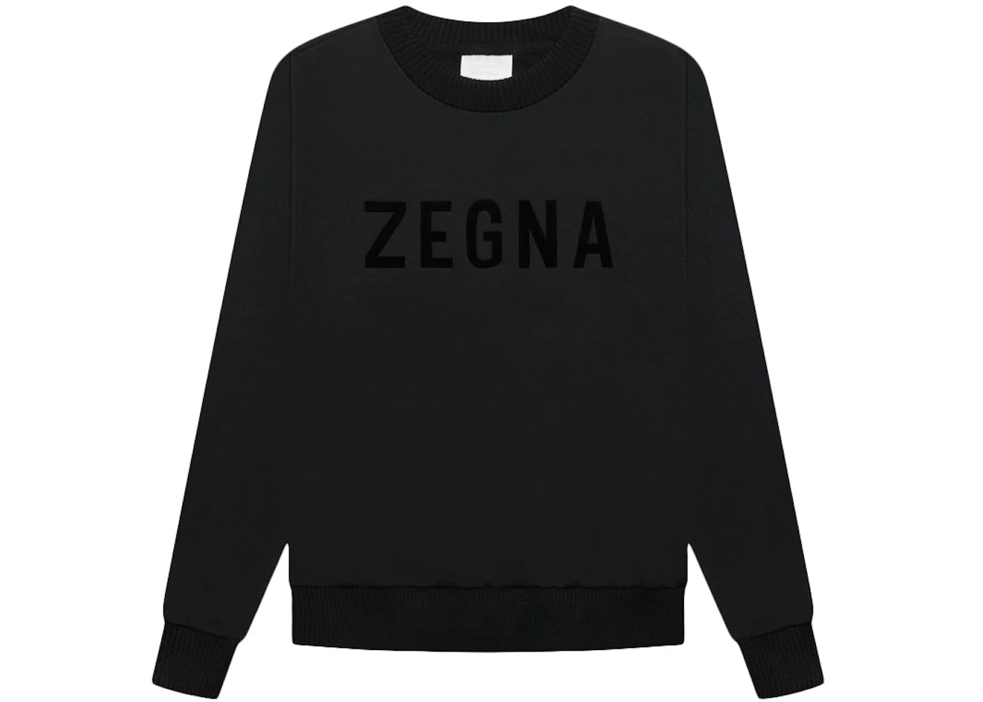 Fear of God x Ermenegildo Zegna Cotton Blend Crewneck Sweater Black