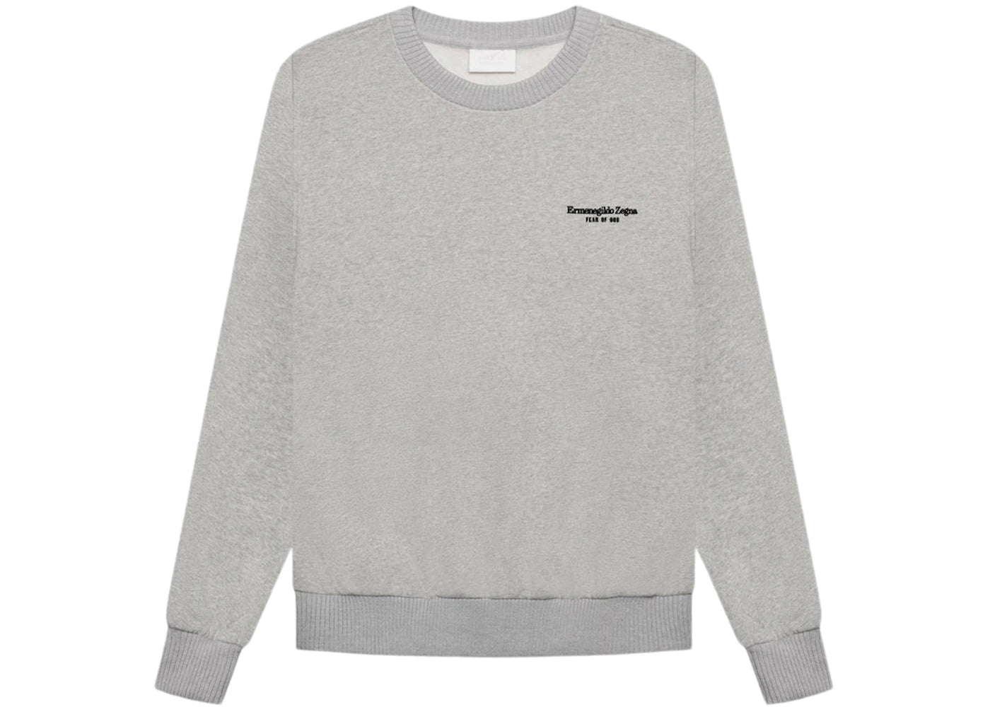 Fear of God x Ermenegildo Zegna Cotton Blend Souvenir Crewneck Sweater Grey