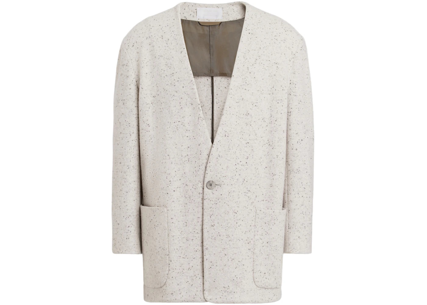 FEAR OF GOD x Ermenegildo Zegna Lapelless Wool Jacket Light Grey