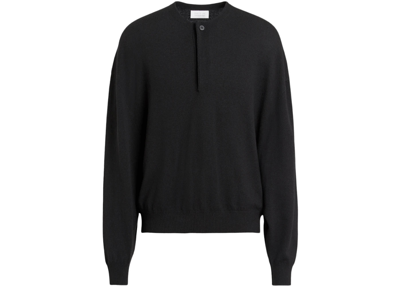 Fear of God x Ermenegildo Zegna Wool Knit Henley Sweater Black