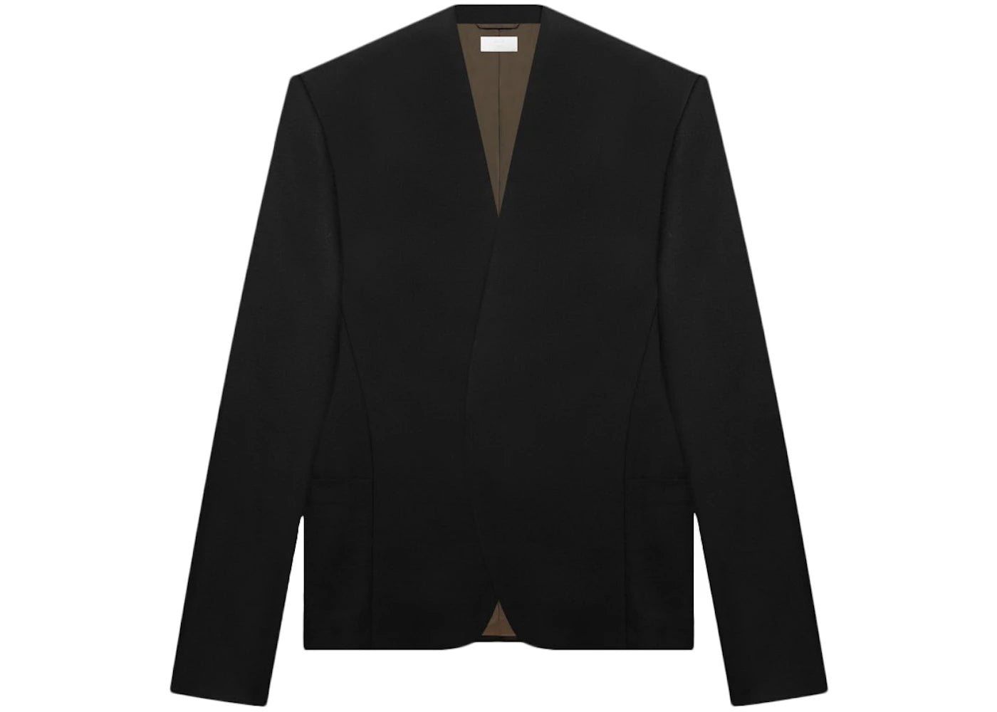 Fear of God x Ermenegildo Zegna Wool Single Breasted Lapelless Jacket Black