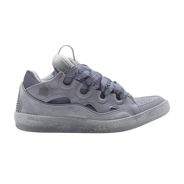 Lanvin Leather Curb Speckled Effect Light Grey