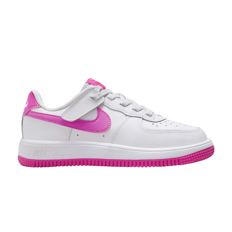 Nike Force 1 Low EasyOn White Laser Fuchsia (PS)